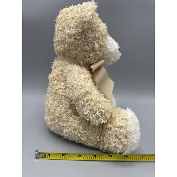 Burton + Burton Teddy Bear Plush Blonde Tan Beige 8.5 Inch Stuffed Animal Fluffy - Picture 7 of 9